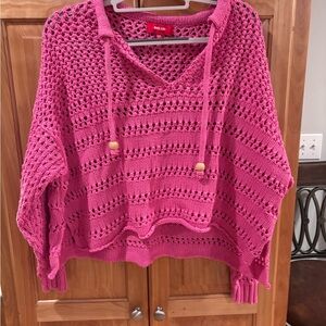 Net 153 Open Knit Pink Sweater